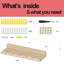 4 tablettes flottantes en bois naturel