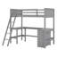 Lit mezzanine avec tablettes et bureau-905970984