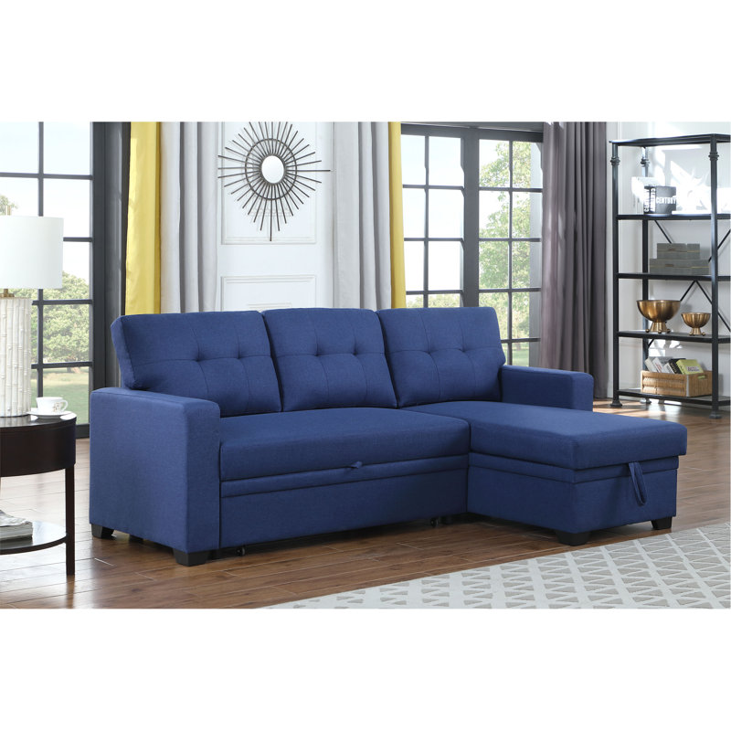 Versatile Convertible Sectional Sofa With Storage And Relaxing Appeal, Blue