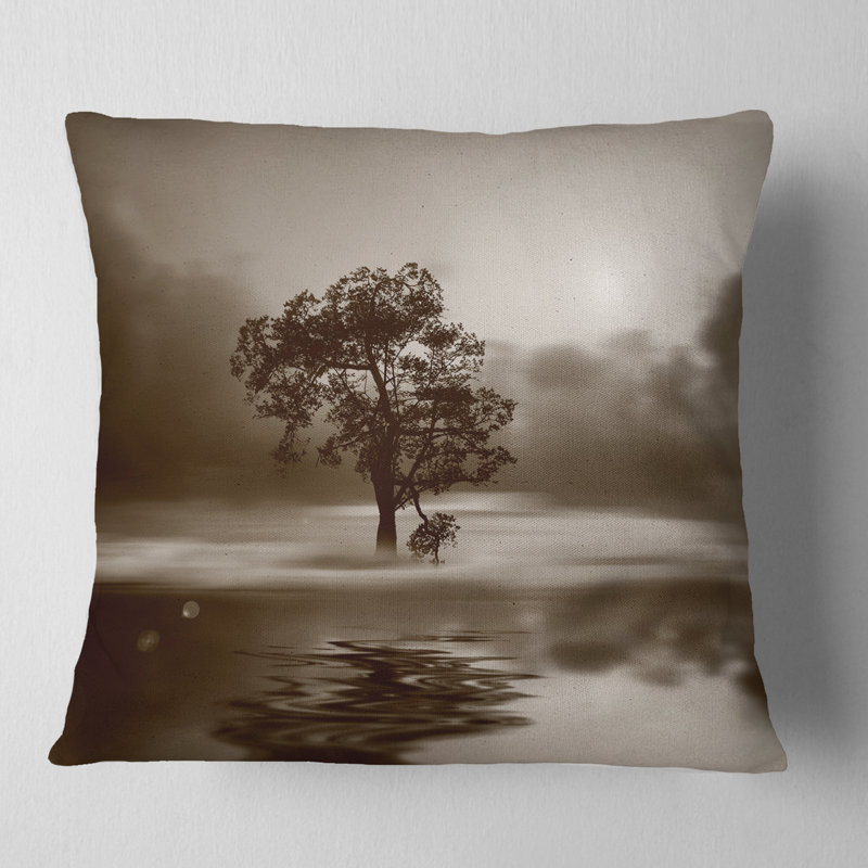 Coussin Alone Tree, 16 po x 1 po, Coussin décoratif