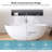 65" x 30" Freestanding Tub  Solid Surface Stone Resin Soaking Bathtub-100234061