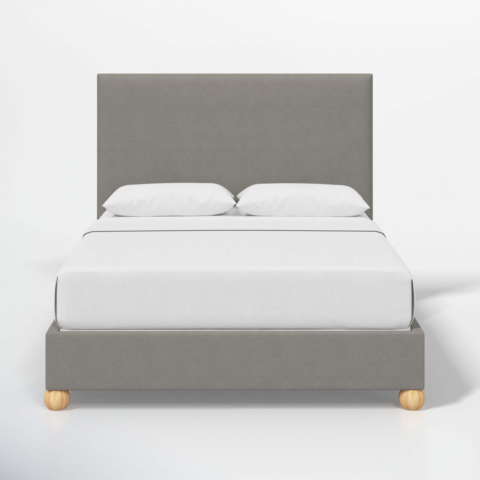 Benita Upholstered Bed, Twin, Linen Gray Linen