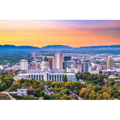 Salt Lake City - Wrapped Canvas Photograph