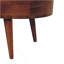 Table basse en bois caramel miel, 2 tiroirs, pieds nordiques, brun
