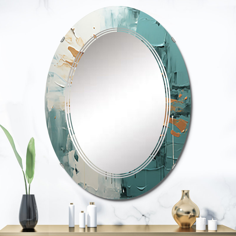 Somonia - Miroir mural moderne ovale, 36 po x 24 po