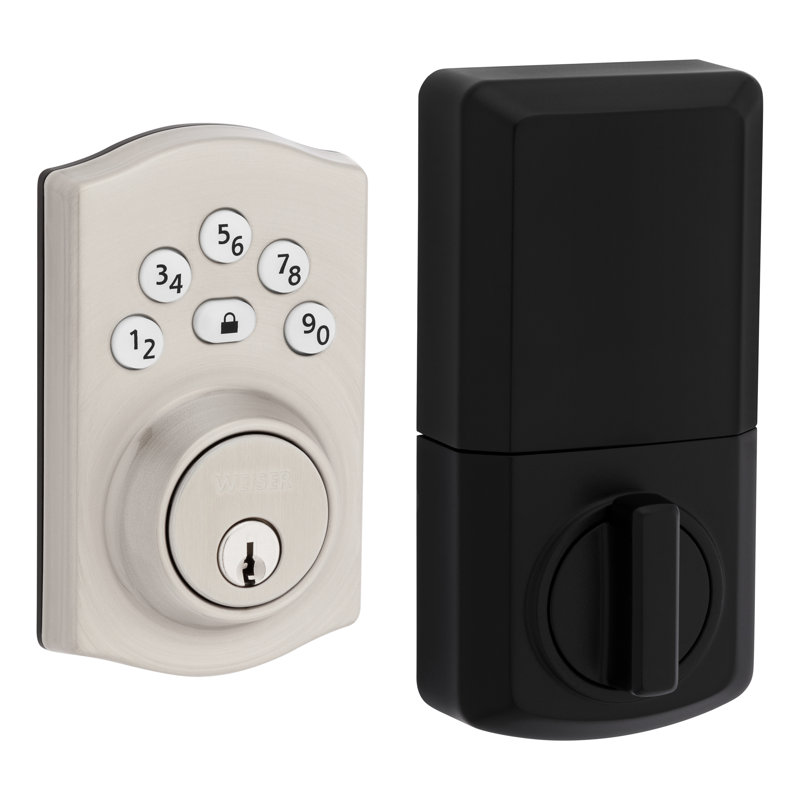 Elements Traditional Keypad Electronic Deadbolt, Satin Nickel