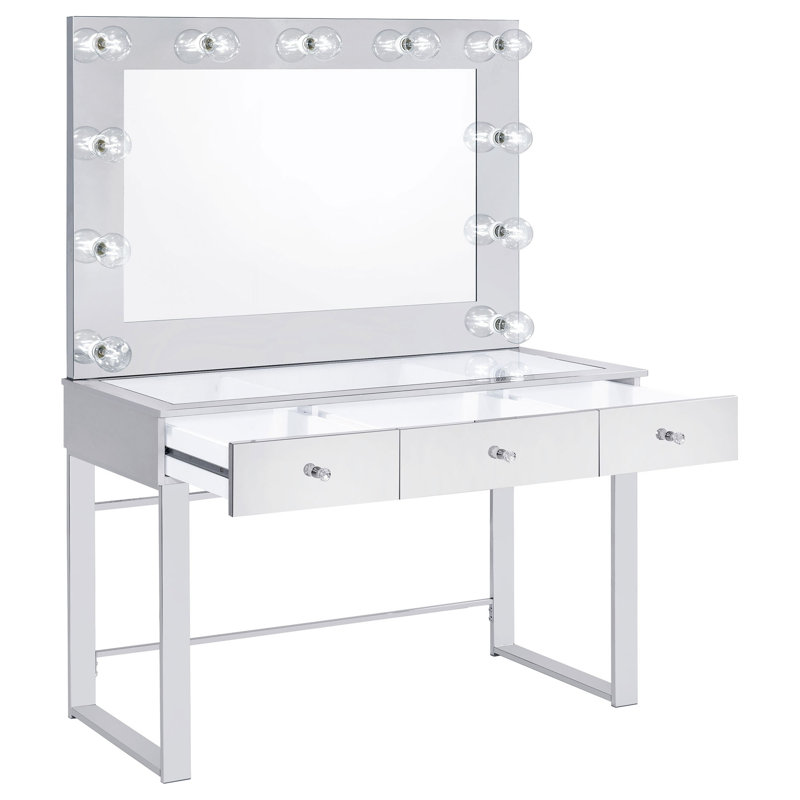 Coiffeuse 3 tiroirs avec miroir Trevor