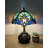 Simonetti Tiffany Table Stained Glass Liaison Lamp LED Bulb Included Dragonfly Base 10"W*10"D*14"H-385131125