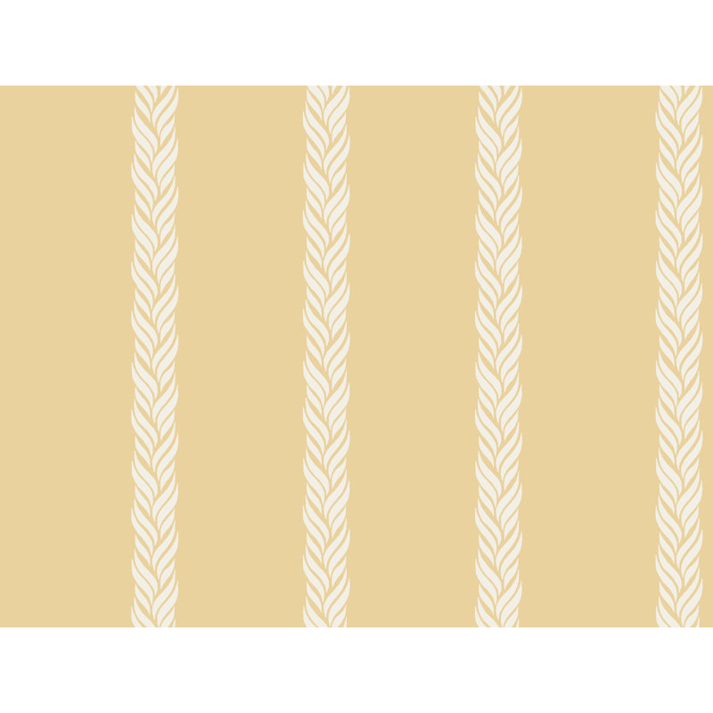 Braided Stripe Striped Wallpaper Double Roll by Ronald Redding, Yellow