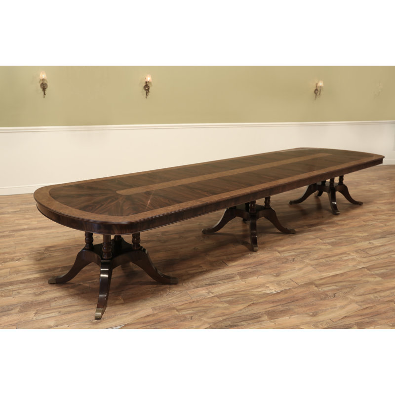 Oval Mahogany Wood Dining Table