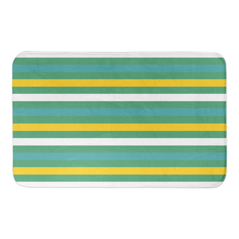 Tapis pour salle de bain Krististro, Vert / Jaune/bleu