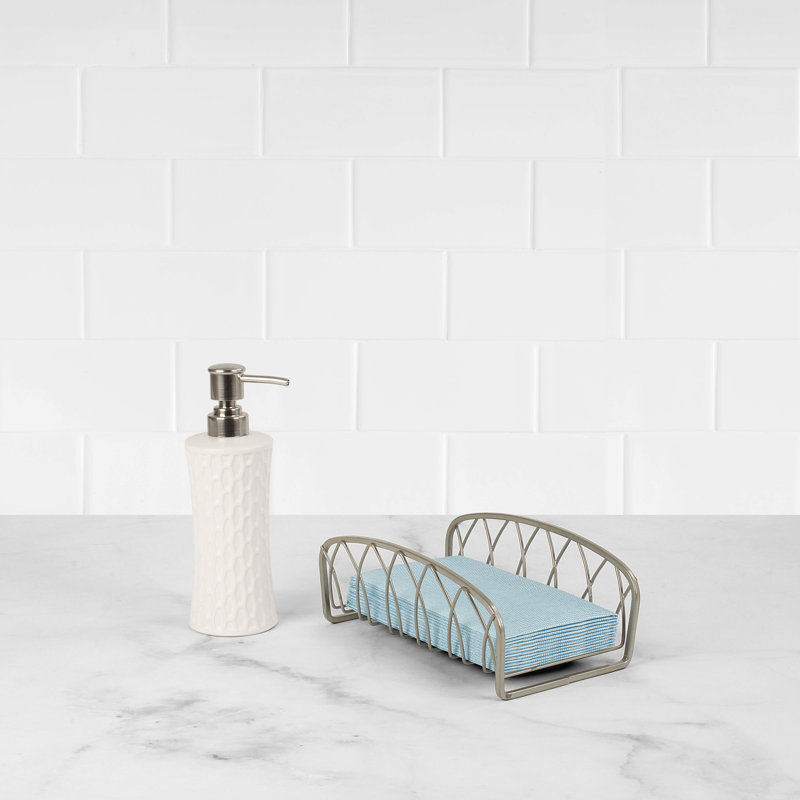 Porte-serviettes d'invité, Thermolaqué nickel satiné