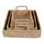 Plateau décoratif moderne pour entrée - Centre de table décoratif pour table à manger et table basse - Lot de 3, 40,6 cm, 35,6 cm, 30,5 cm, brun et beige