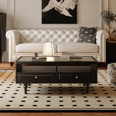American vintage black coffee table