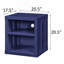 Table de chevet bleue avec tablette ouverte