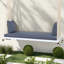 Balancelle de patio suspendue en bois avec coussin et coussins-737199652-737199651
