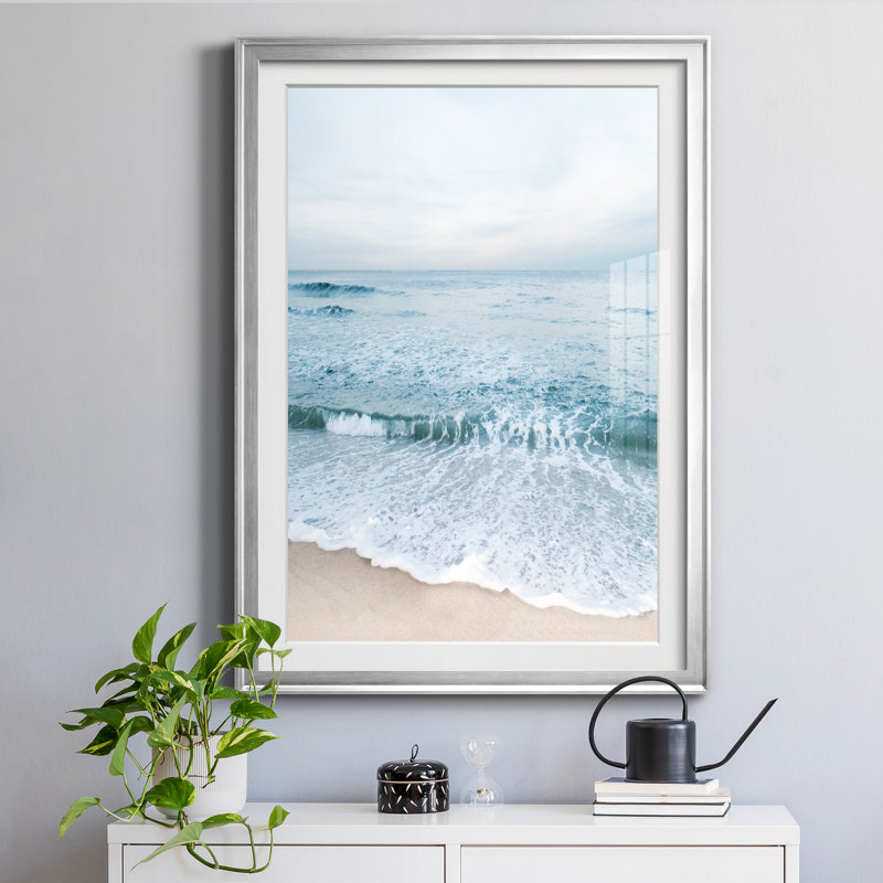 Tranquil Ocean II par Natalie Carpentieri - reproduction de photo sur papier encadrée, Encadrement argenté