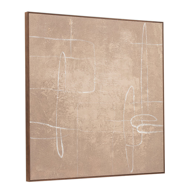 Notion Framed Painting Brown, White/Brown