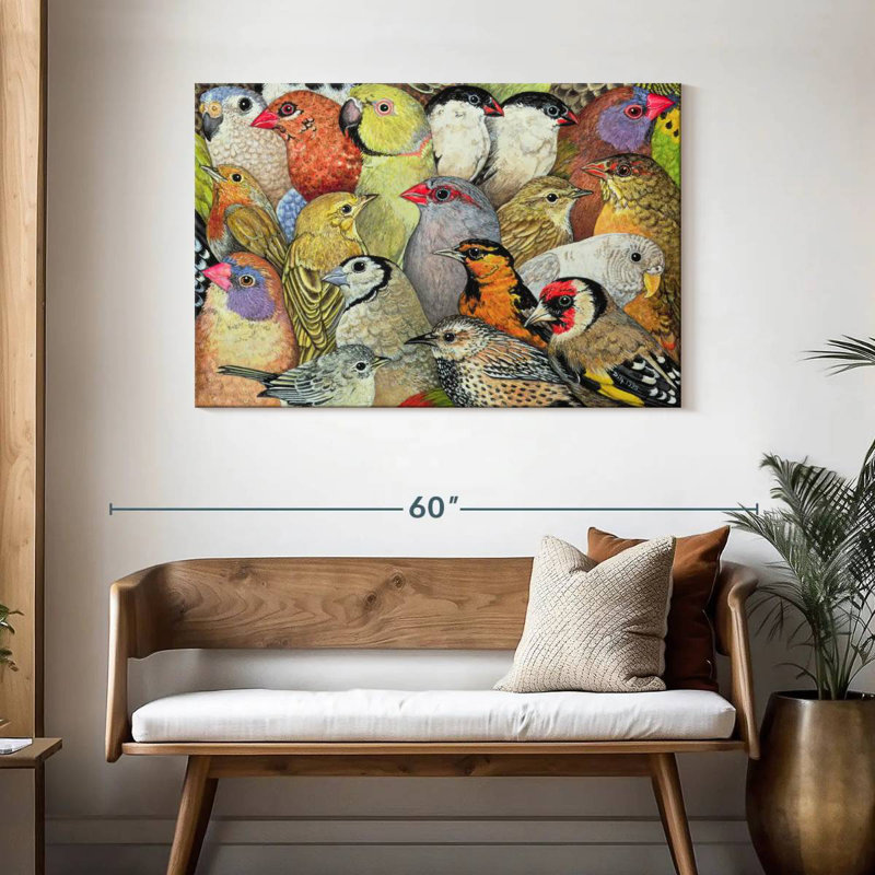Crowle Patchwork Birds, 30" H x 45" W
