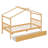 Pittston 2-Drawer Standard Bed Wooden House Bed-737687835-737687839