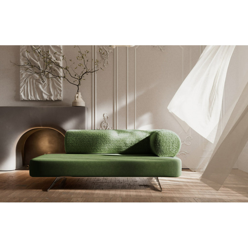 Carmel 2 Seater Velvet Sofa, Green, 67cm H x 190cm W x 80cm D