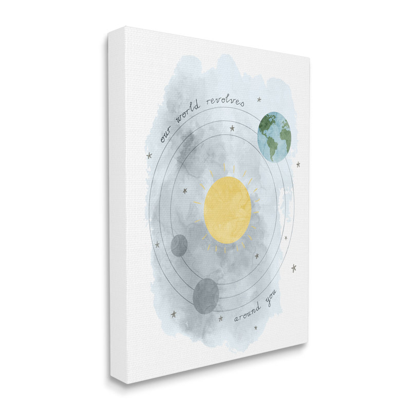 «World Revolves Around You» par Daphne Polselli - impression, Toile tendue, H 20 po x l 16 po