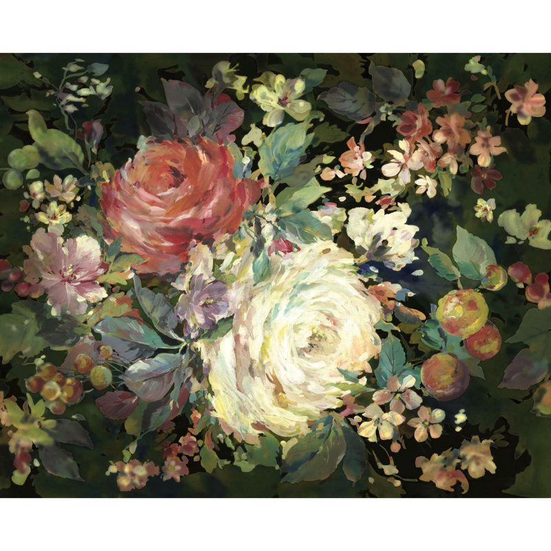 Panneau mural 6 panneaux Impressionist L 10,2 po x l 151,5 po, Rouge