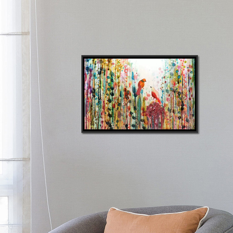«La Romance», reproduction sur toile, H 18 po x l 26 po x p 1,5 po, Toile avec cadre noir