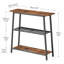 Console à 3 niveaux avec tablettes de rangement ouvertes-1819024876
