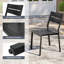 Ensemble de salle à manger d'extérieur en aluminium pour 8 personnes avec chaises empilables et trou pour parasol (lot de 9)-946678116