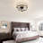 20'' Indoor Bedroom Flush Mount Ceiling Fan with Dimmable LED Light