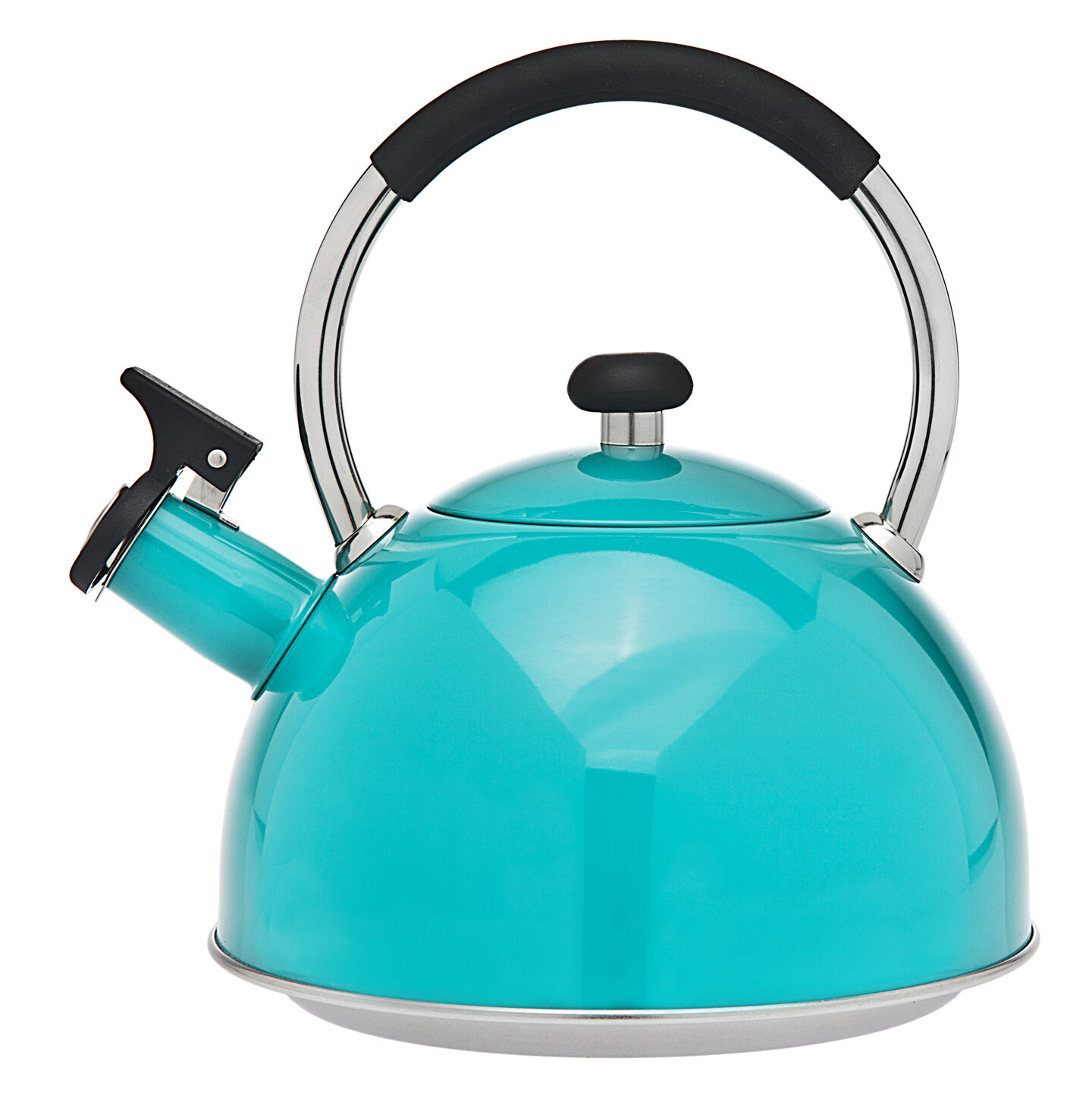 Tea Kettle Stovetop Whistling Modern Small Stainless Steel Gas Stove Top  2.8 Qt