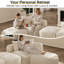 Canapé modulaire incurvé modulaire à compression de 119 po Boneless-1742459073
