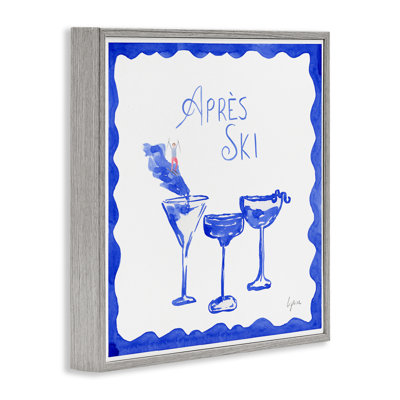 Apres Ski Winter Cocktail, giclée encadrée, design par Lucille Price