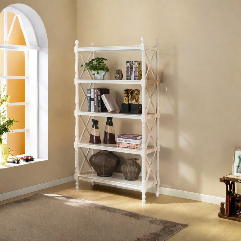 Snyder, (5 Shelves) 72"H x 31.4"W x 14.1"D, White