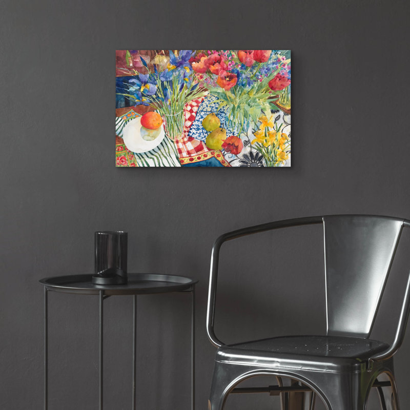 «Flowers and Fruit» par Annelein Beukenkamp, art mural en verre acrylique, H 16 po x l 24 po x P 0,2 po
