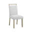 Table rectangulaire contemporaine en marbre avec chaises rembourrées et chaises, 6 pièces