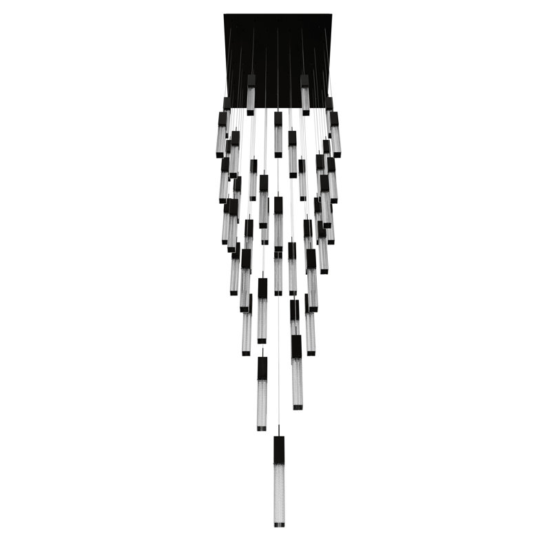 Luminaire suspendu grappe à 41 lumières Boa, Bronze foncé