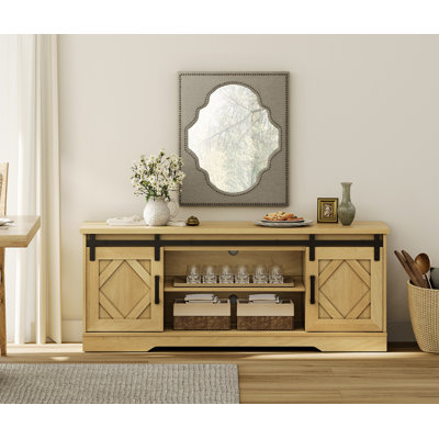 Laziza Solid Wood Mid Century Morden TV Stand for TVs up to 65"