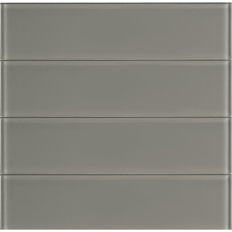 Winter 3" x 12" Glass Stone Look Subway Wall Tile, Cashmere
