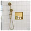 Niche de douche en acier inoxydable 12 po x 12 po avec finition dorée pour rangement mural de salle de bain