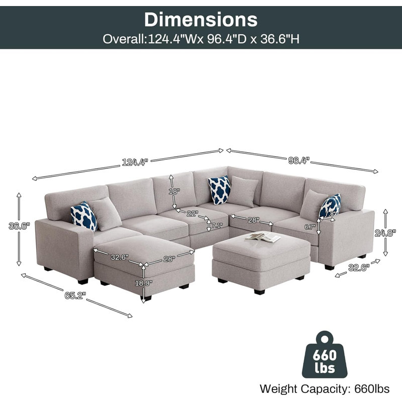8 pièces modulaires modulaires à compression flexibles, Gris