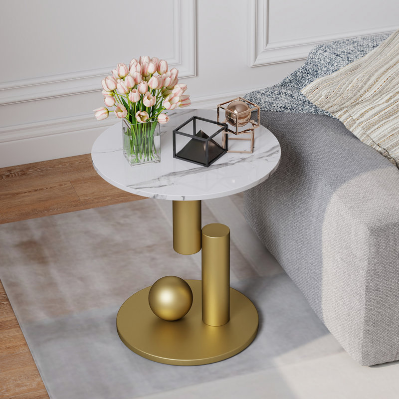 Side Table, Gold