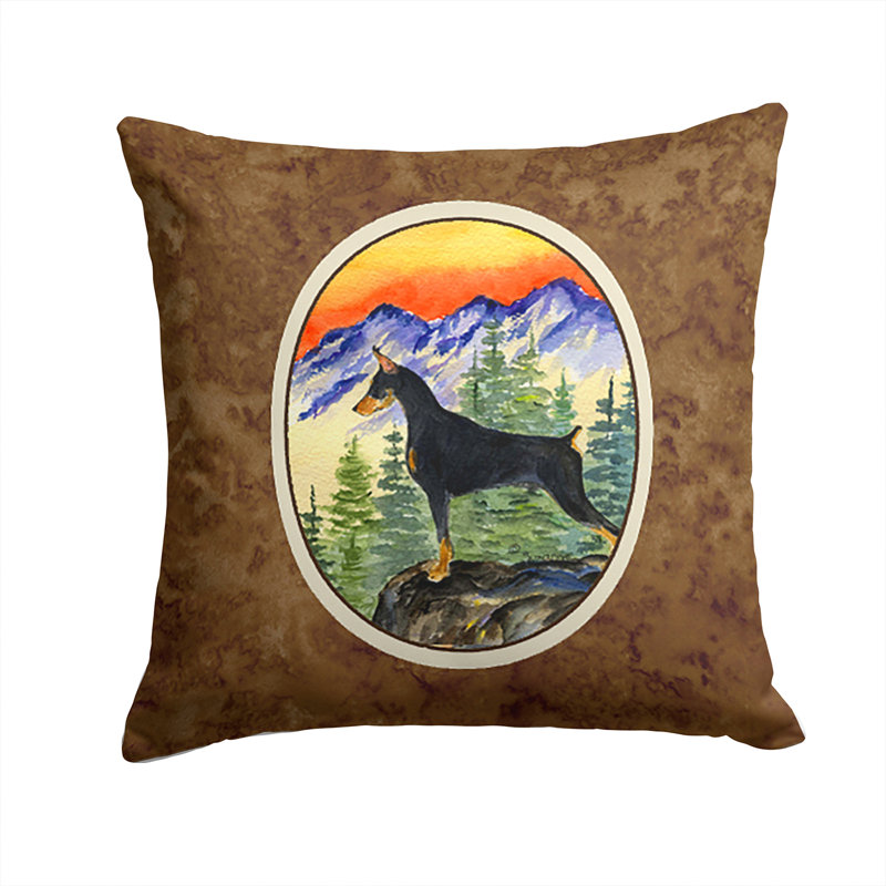 Coussin décoratif intérieur/extérieur moderne doberman