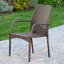 2 chaises d'extérieur en osier avec cadre en fer pour patio