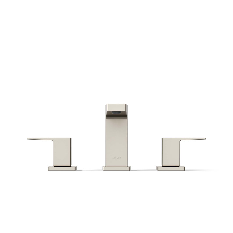 Honesty Widespread Bathroom Sink Faucet, 0.5 Gpm, Brushed Nickel