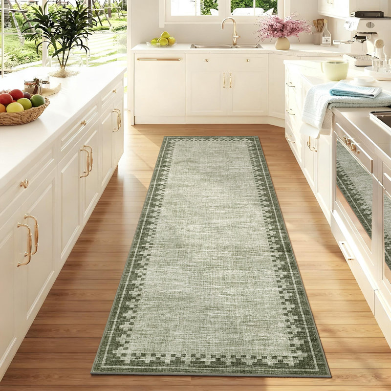 Tapis modernes à bordures lavables modernes pour la chambre à coucher, tapis doux et résistant aux taches et résistant aux taches