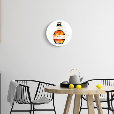 Plaque murale circulaire Whiskey Is My Spirit Animal