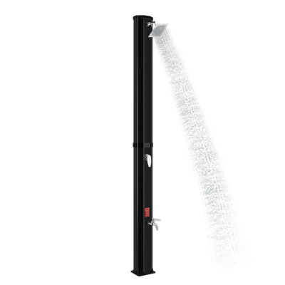7.4Ft 10.6 Gallon Solar Heated Shower,