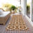 Washable Floral Indoor / Outdoor Rug-1843664926